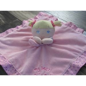 Garanimals My Best Friend Blonde Baby Doll Security Blanket Lovey Pink